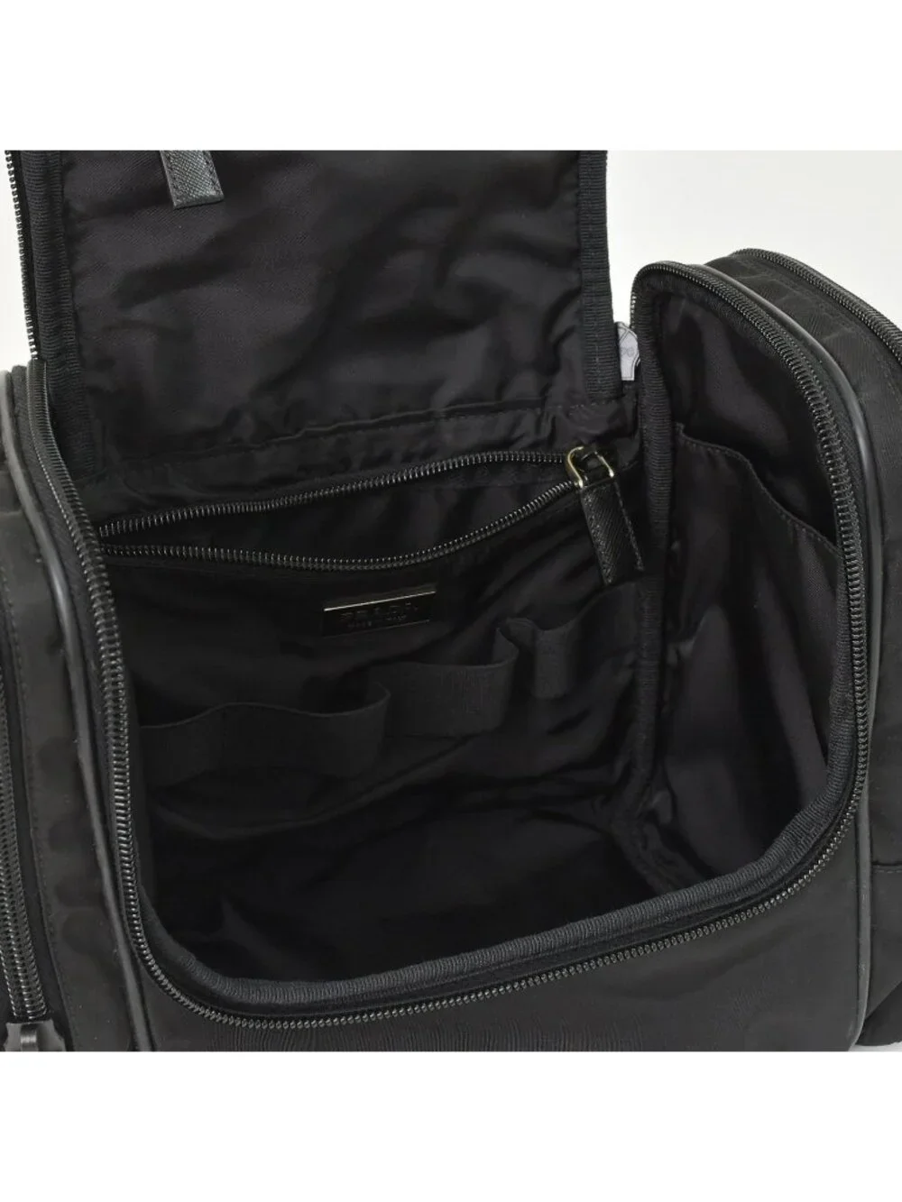 Prada Re-Nylon Travel Bag Carry on Pouch Nylon Saffiano Leather Triangle Logo